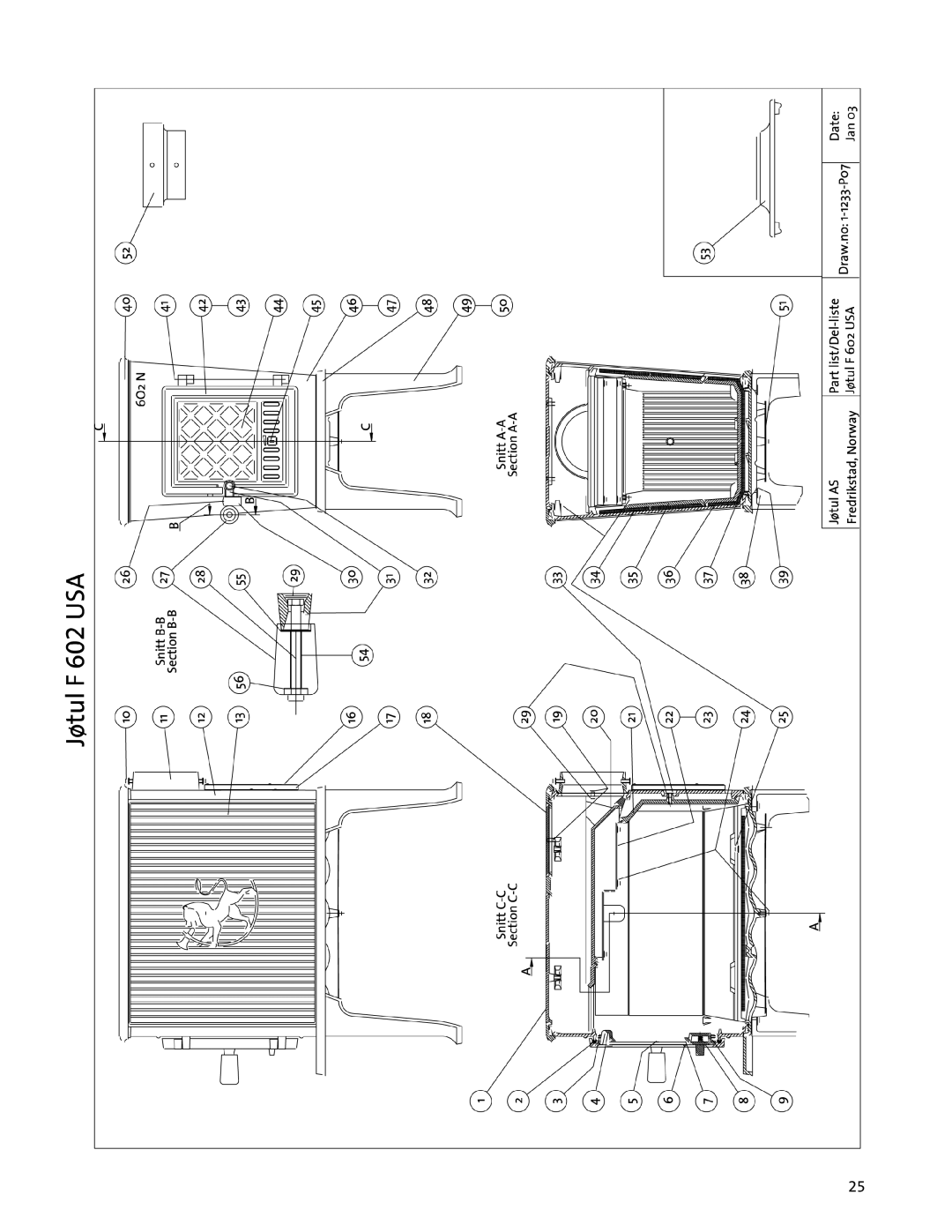 Jotul Wood Stove manual 