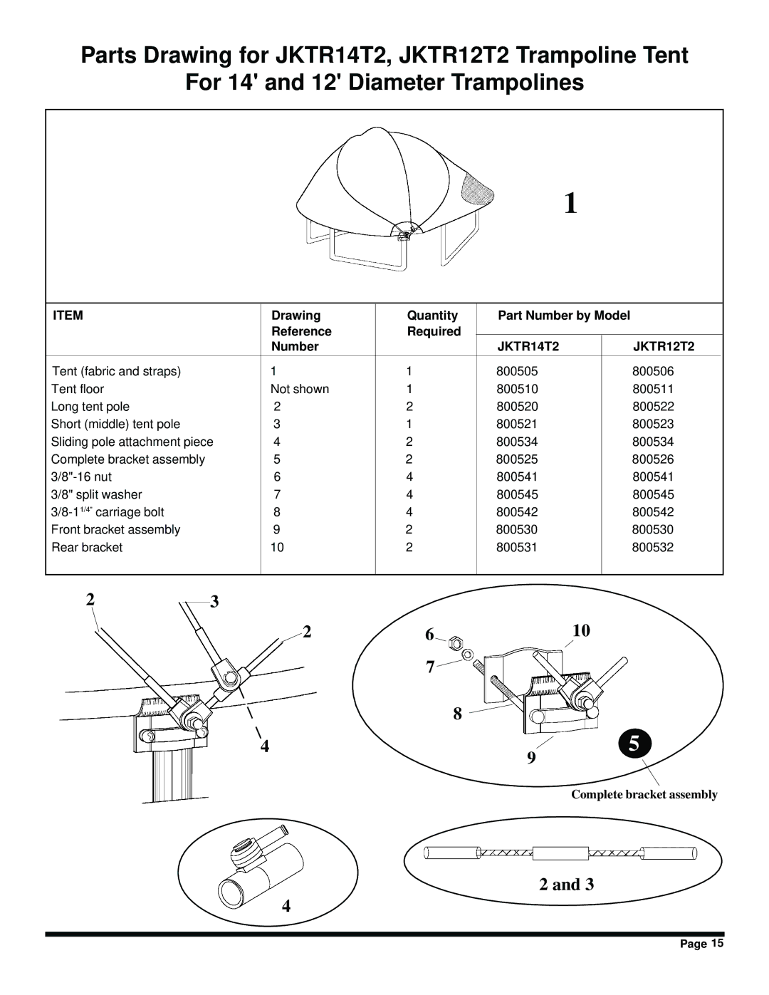 Jumpking manual JKTR14T2 JKTR12T2 