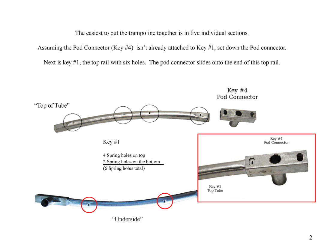 Jumpking JP1514 manual Top of Tube 