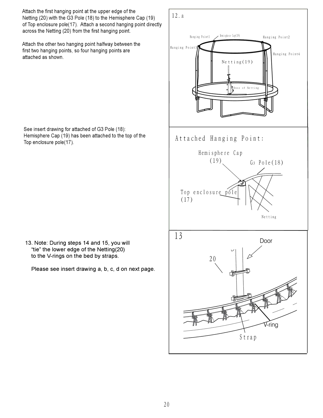 Jumpking OR1213 manual Attached Hanging Point 