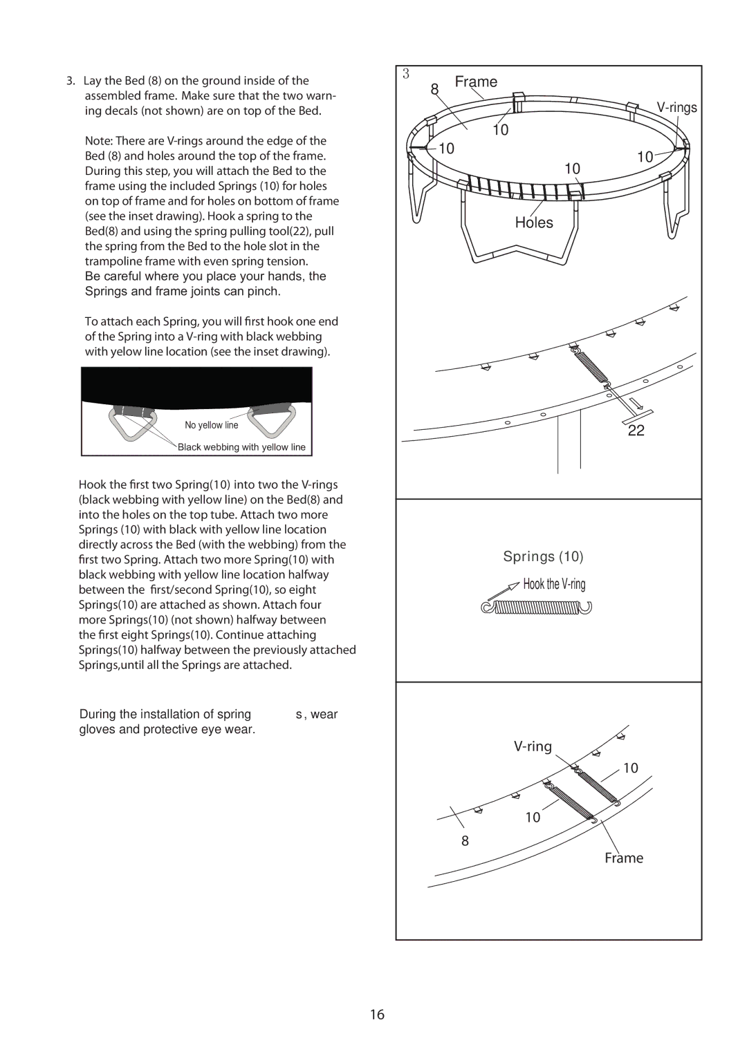 Jumpking YJ manual Hook the V-ring 