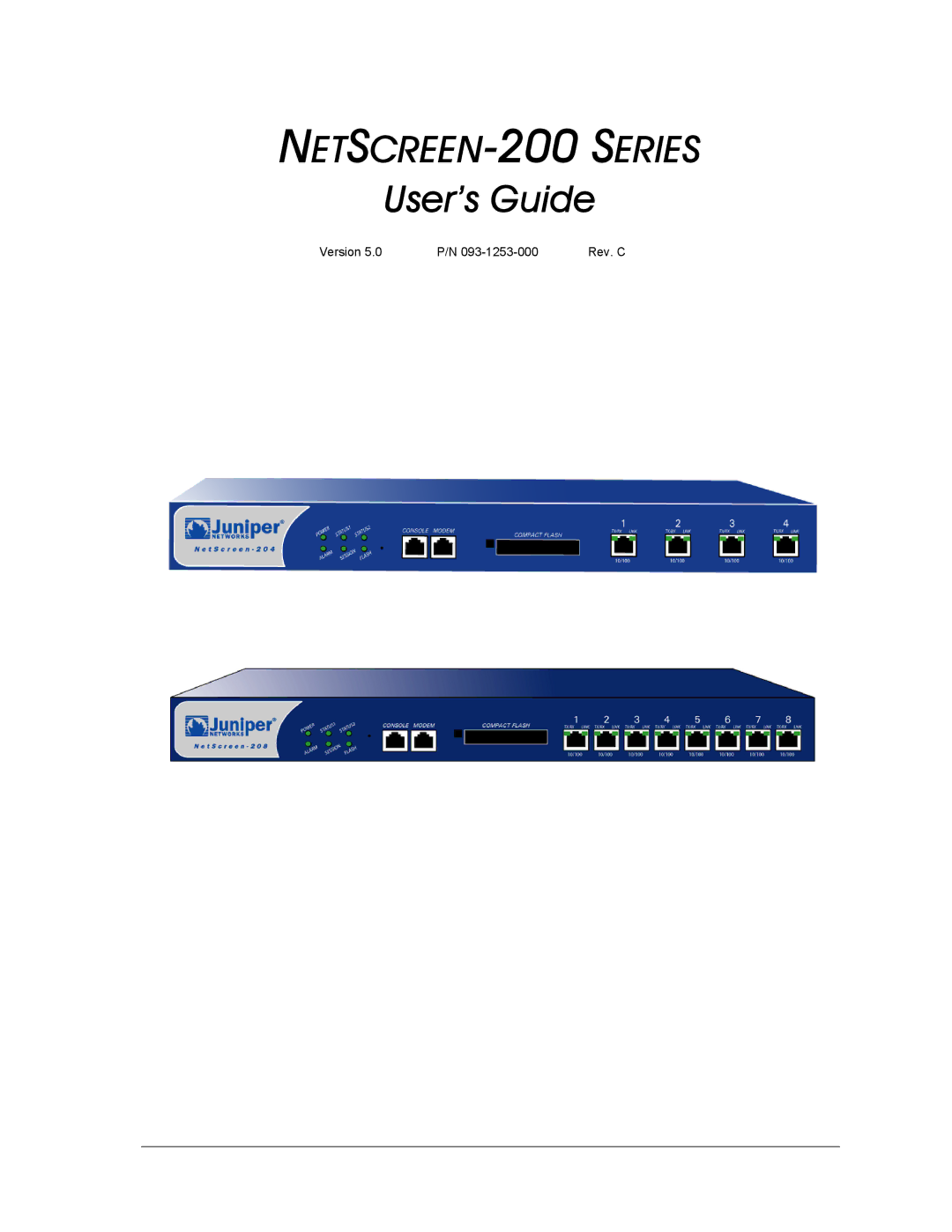 Juniper Networks manual NETSCREEN-200 Series 