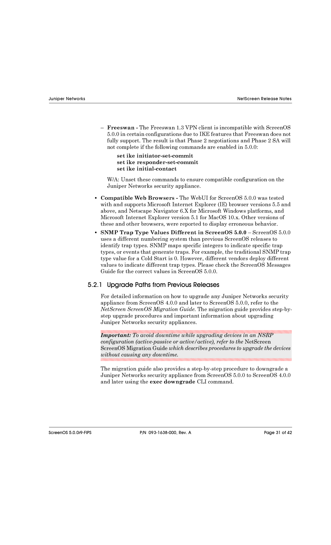 Juniper Networks 208, 5200, 204, 500, 5XT, 5400 manual Upgrade Paths from Previous Releases 