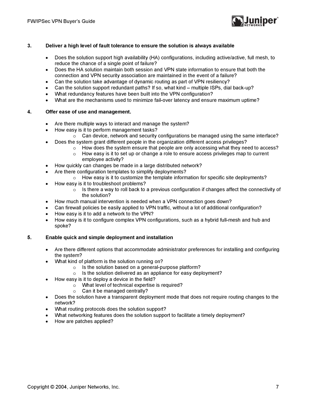 Juniper Networks 710008-001 manual Offer ease of use and management 