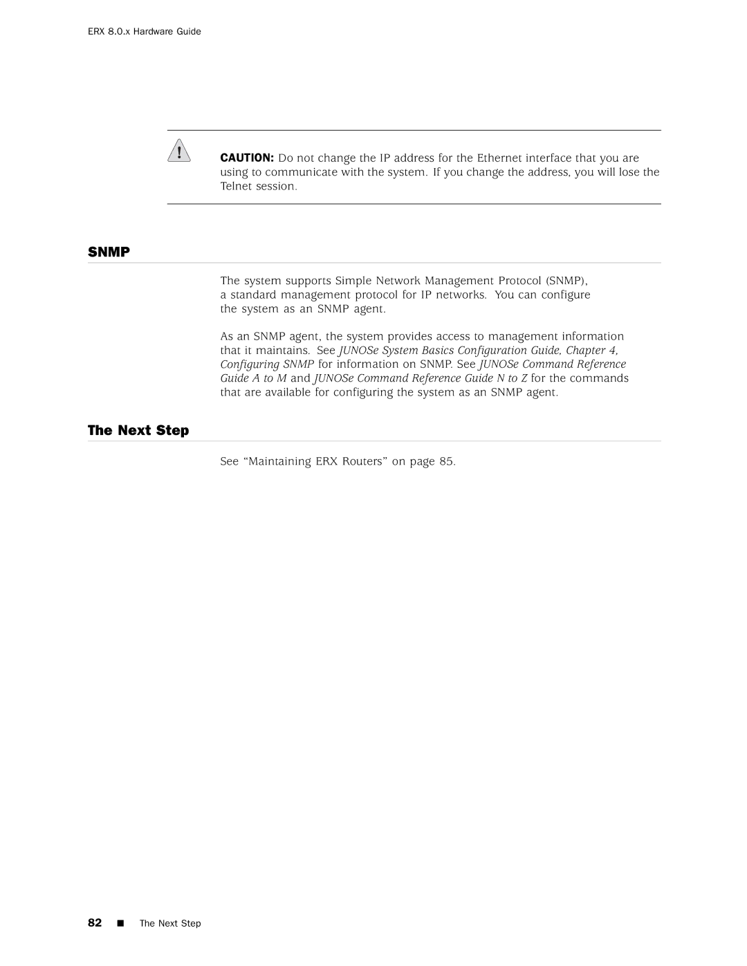 Juniper Networks 8 manual Snmp 