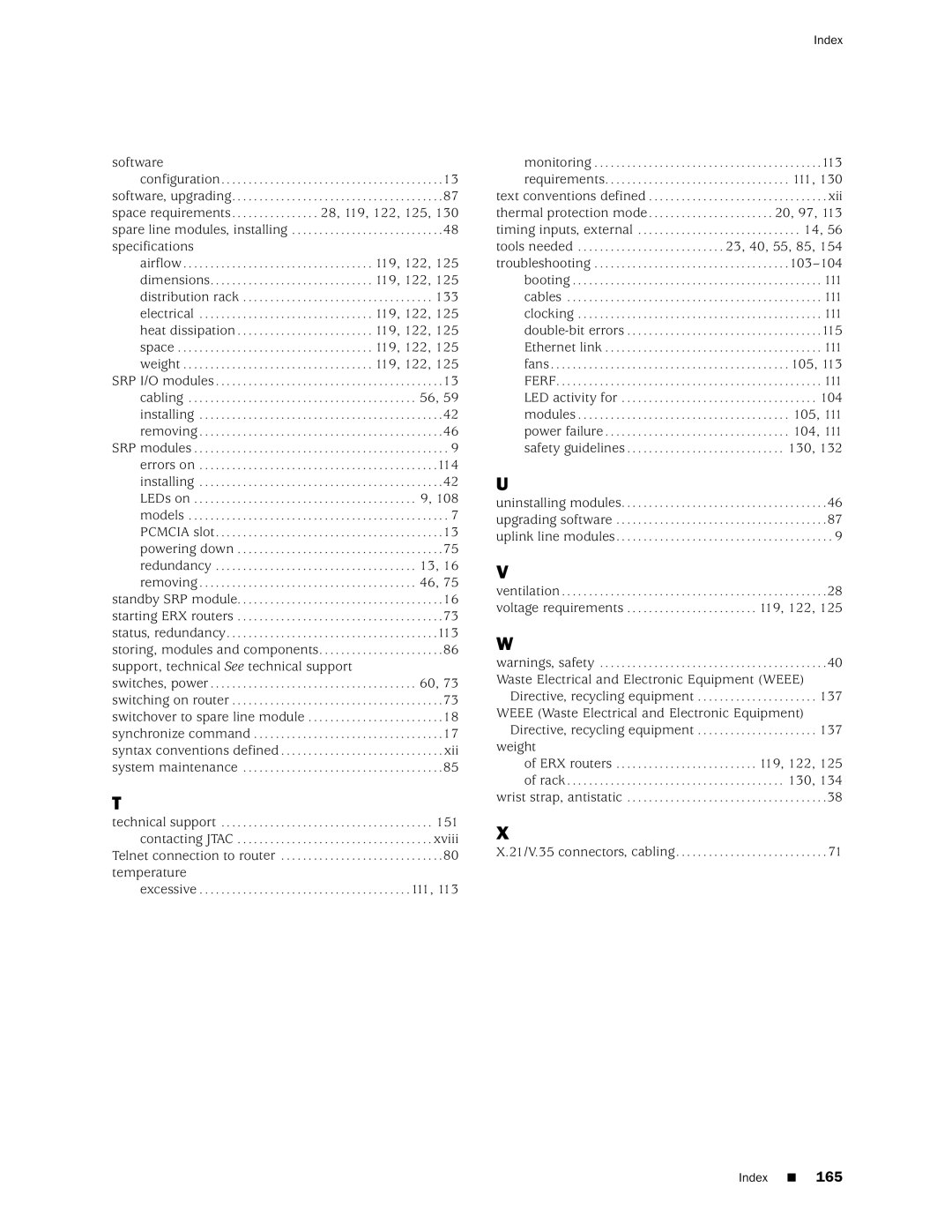 Juniper Networks 8 manual 21/V.35 connectors, cabling 