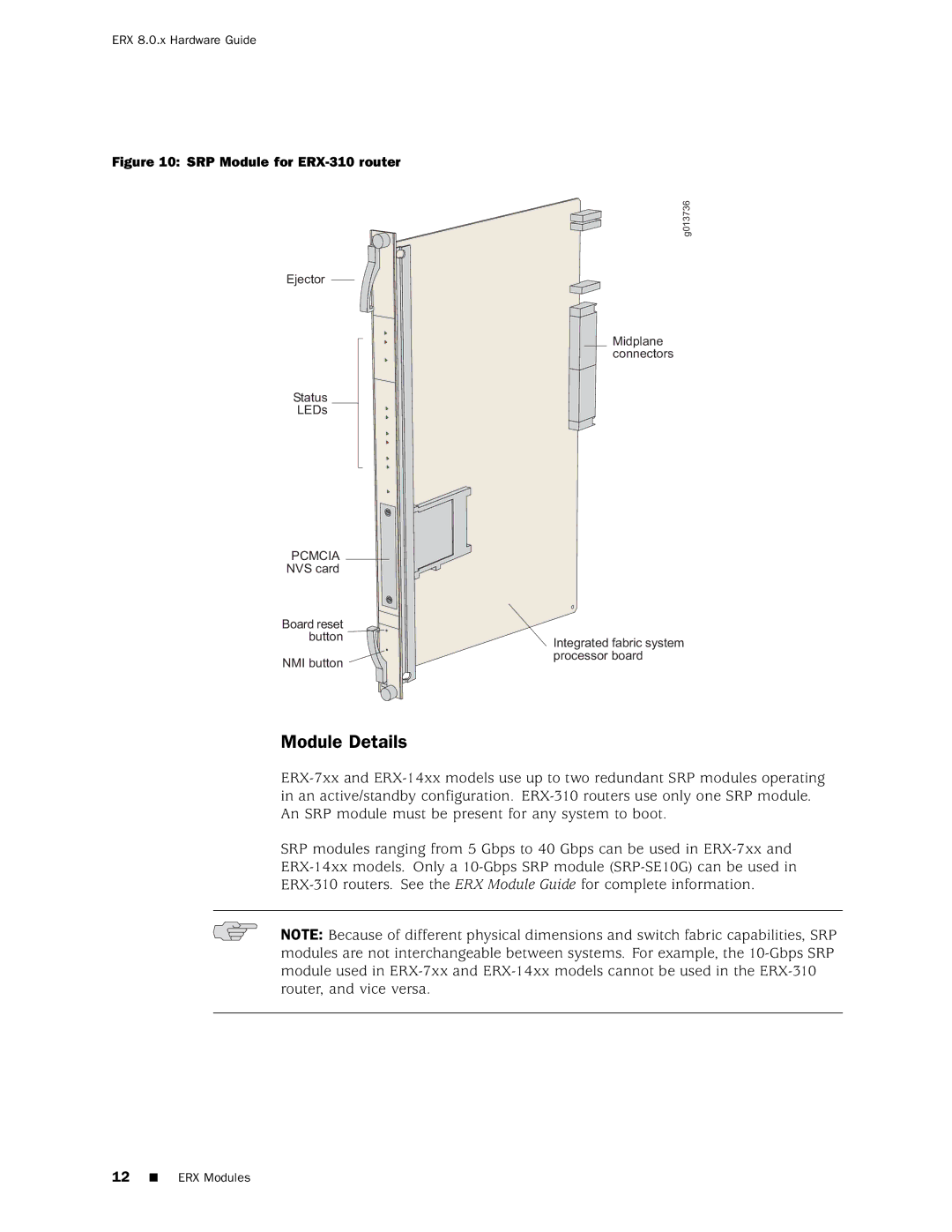 Juniper Networks 8 manual Module Details 