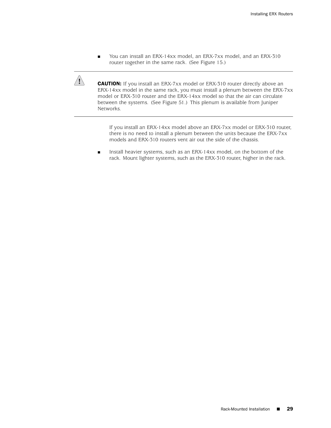 Juniper Networks 8 manual Installing ERX Routers 