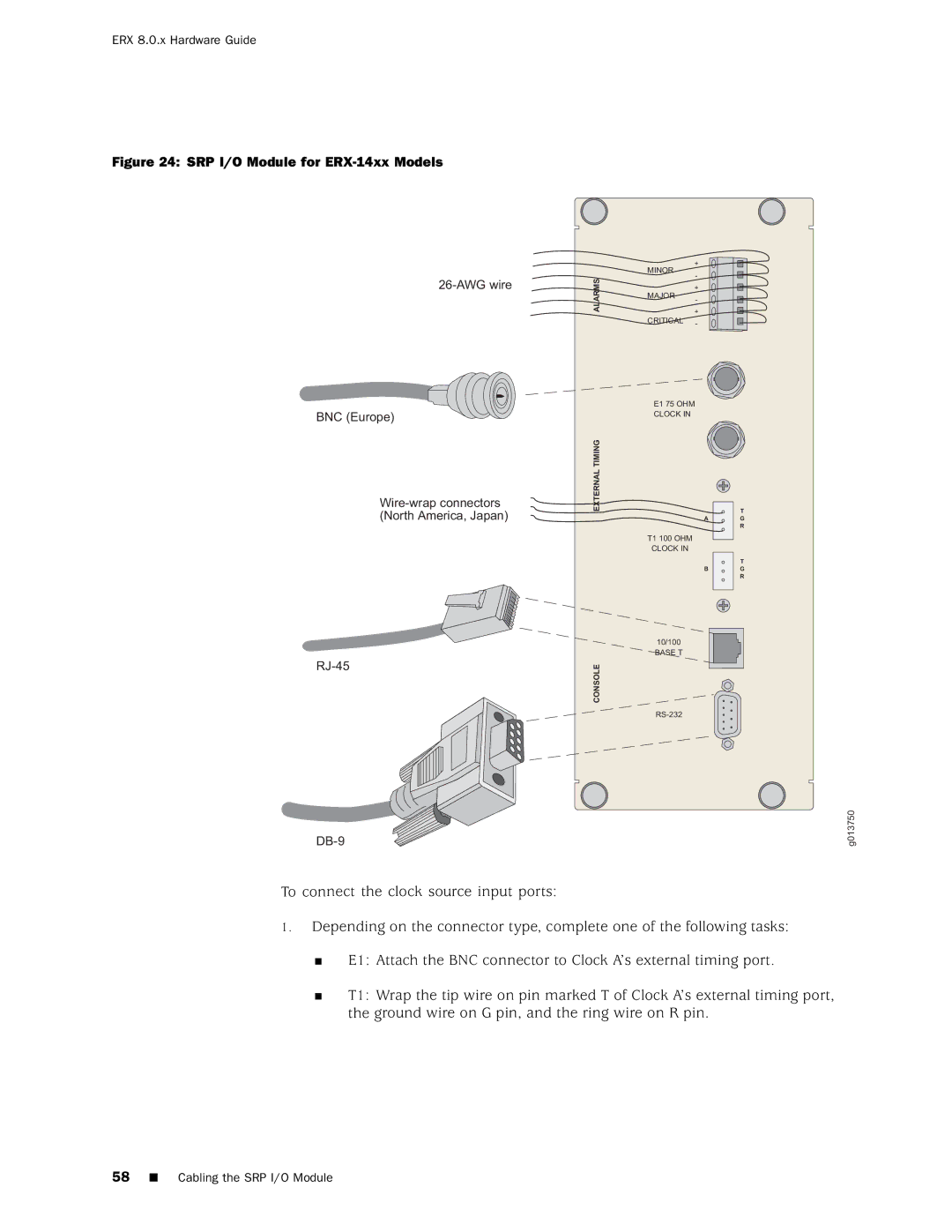 Juniper Networks 8 manual SRP I/O Module for ERX-14xx Models 