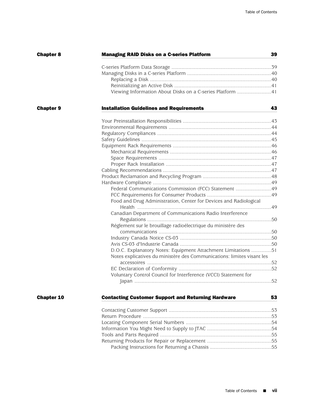 Juniper Networks C2000, C4000 manual Chapter Managing RAID Disks on a C-series Platform 