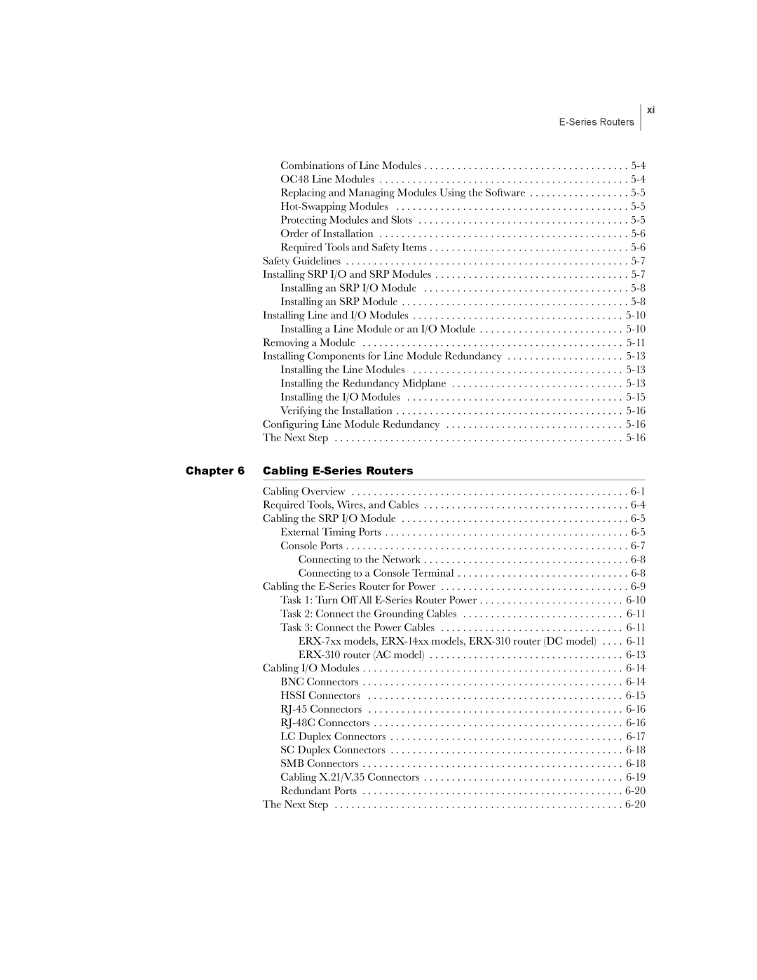 Juniper Networks manual Cabling E-Series Routers 