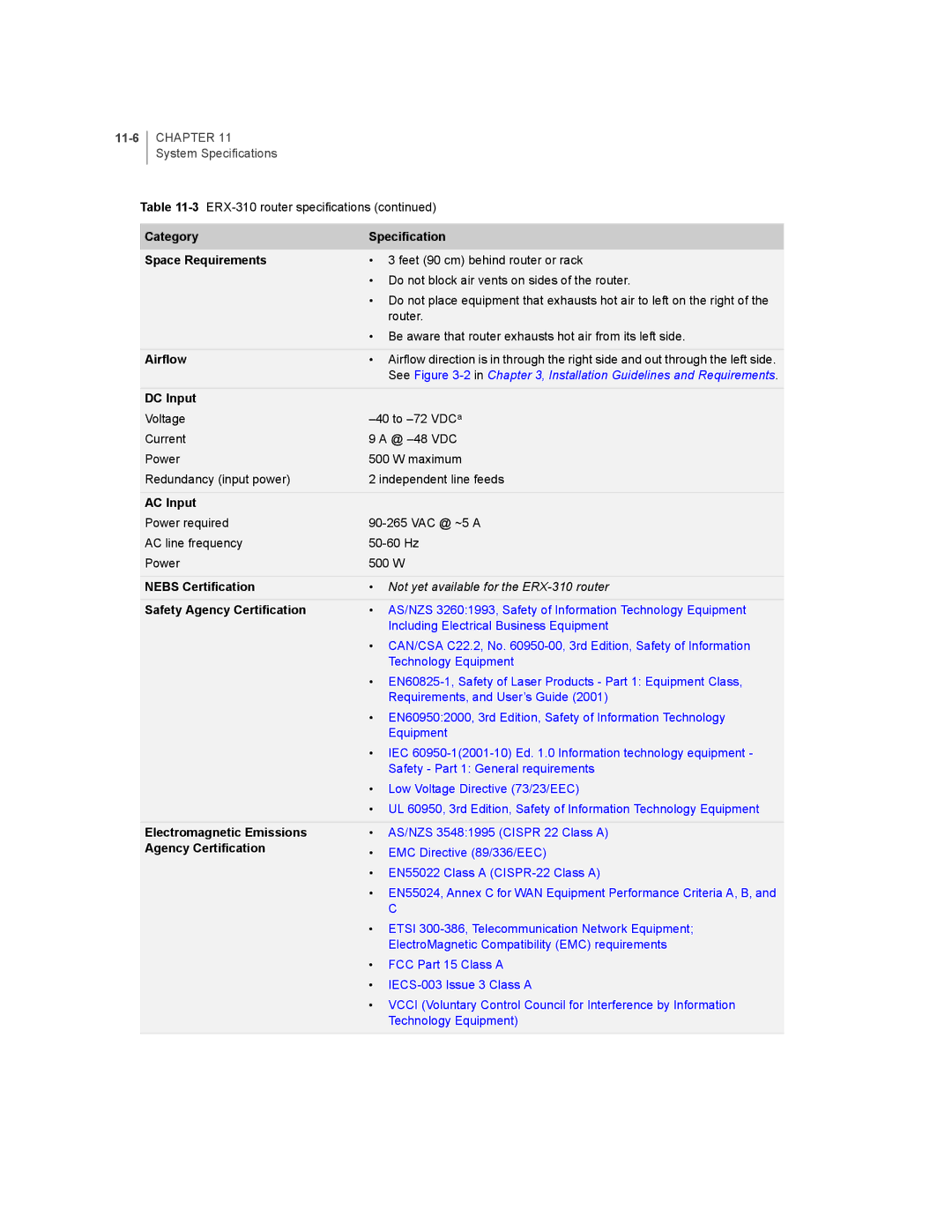 Juniper Networks E-Series manual 11-6 