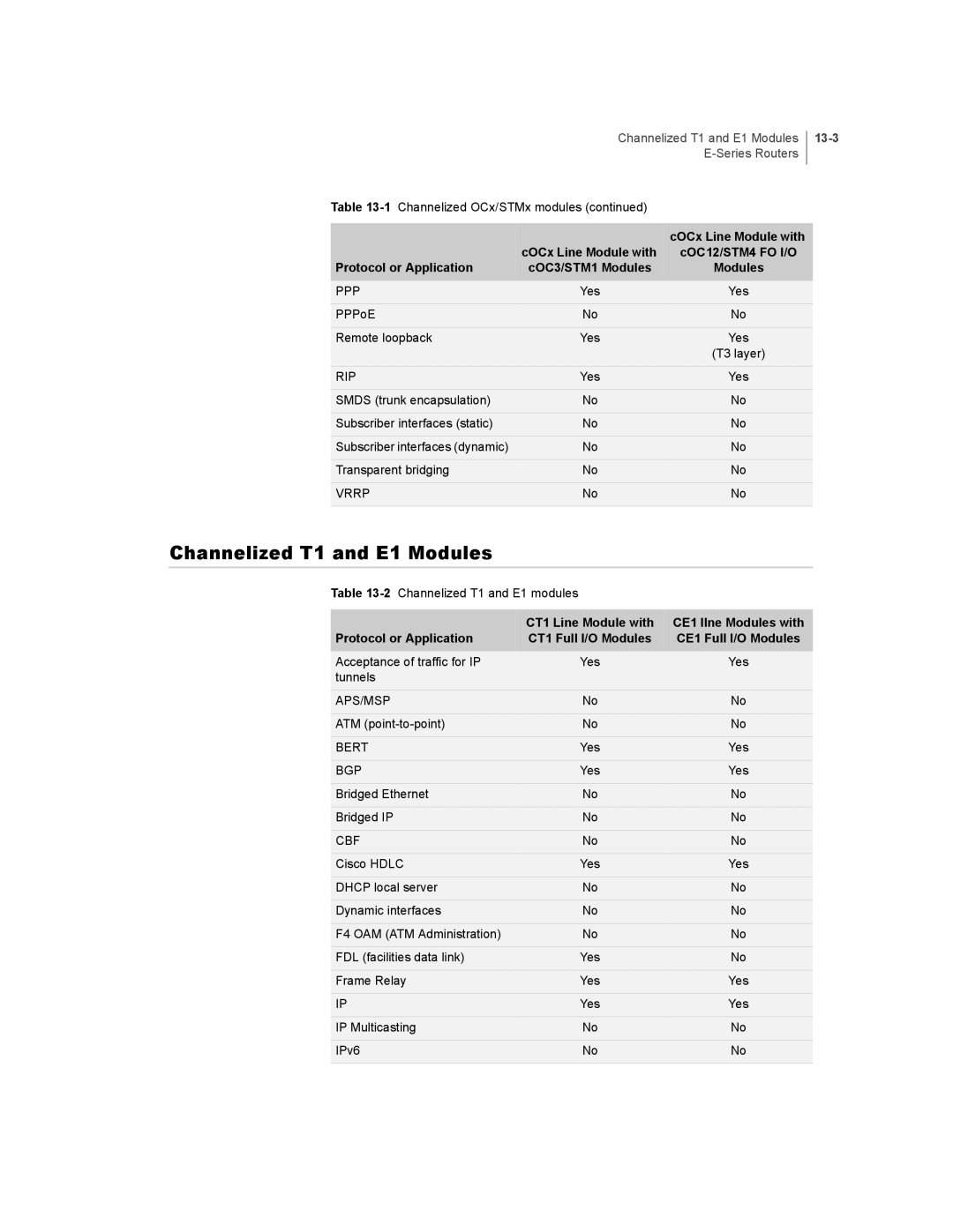 Juniper Networks E-Series manual Channelized T1 and E1 Modules, Rip 