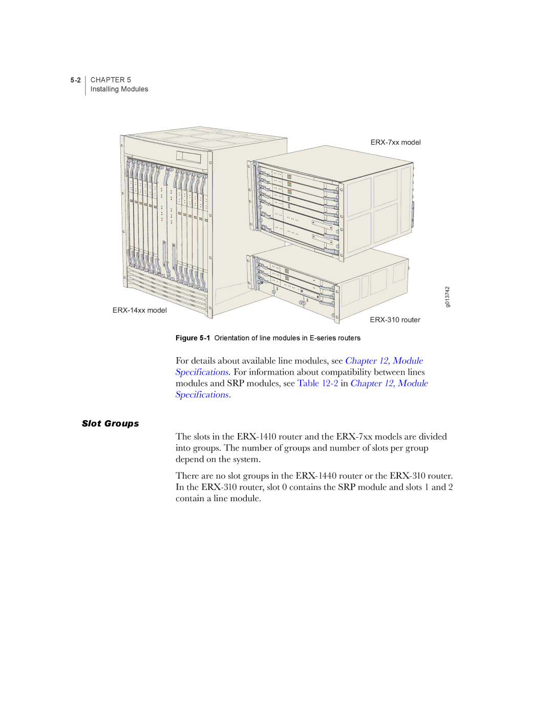 Juniper Networks E-Series manual Slot Groups 