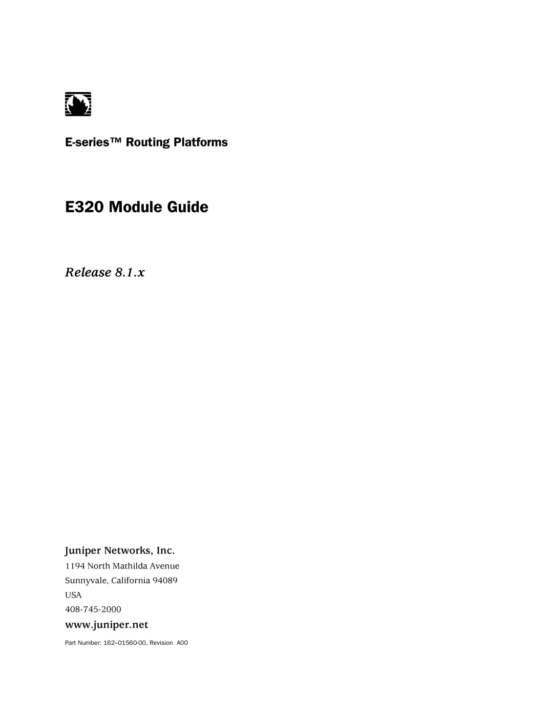 Juniper Networks manual E320 Module Guide 