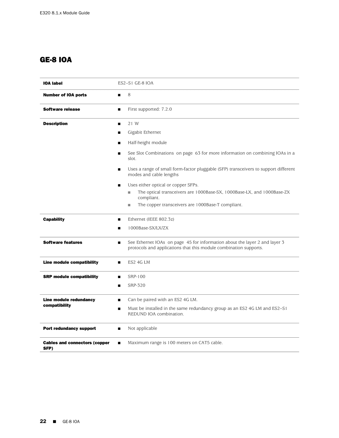 Juniper Networks E320 manual GE-8 IOA, IOA label 