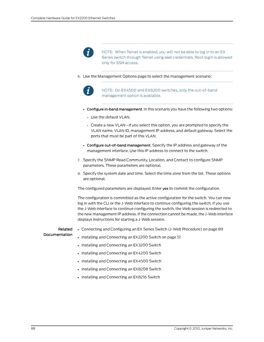 Juniper Networks manual Complete Hardware Guide for EX2200 Ethernet Switches 