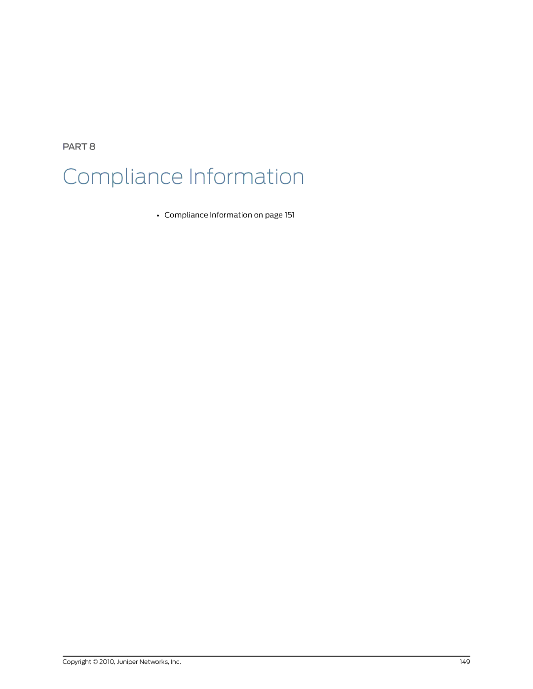 Juniper Networks EX2200 manual Compliance Information on 