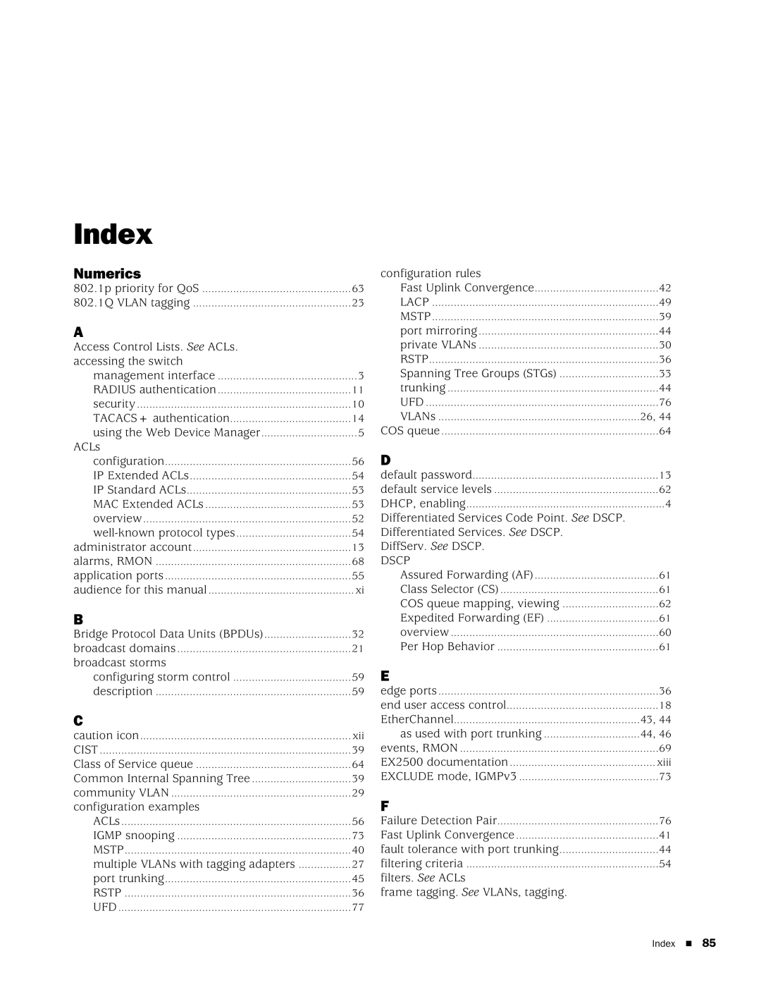 Juniper Networks EX2500 manual Index, Numerics 