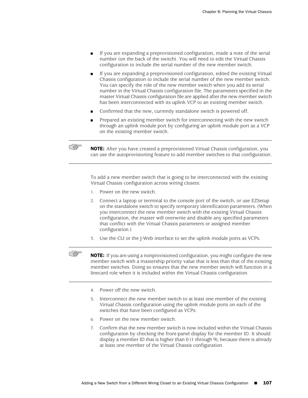 Juniper Networks EX4200, EX3200 manual Planning the Virtual Chassis 