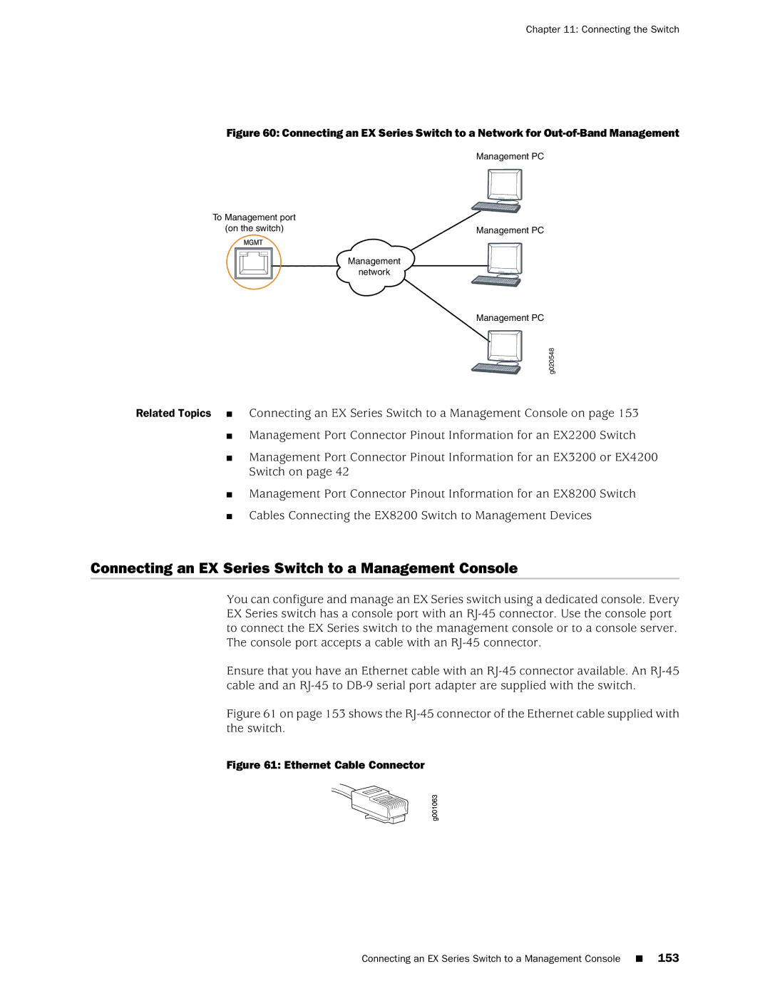 Juniper Networks EX4200, EX3200 manual Connecting an EX Series Switch to a Management Console 