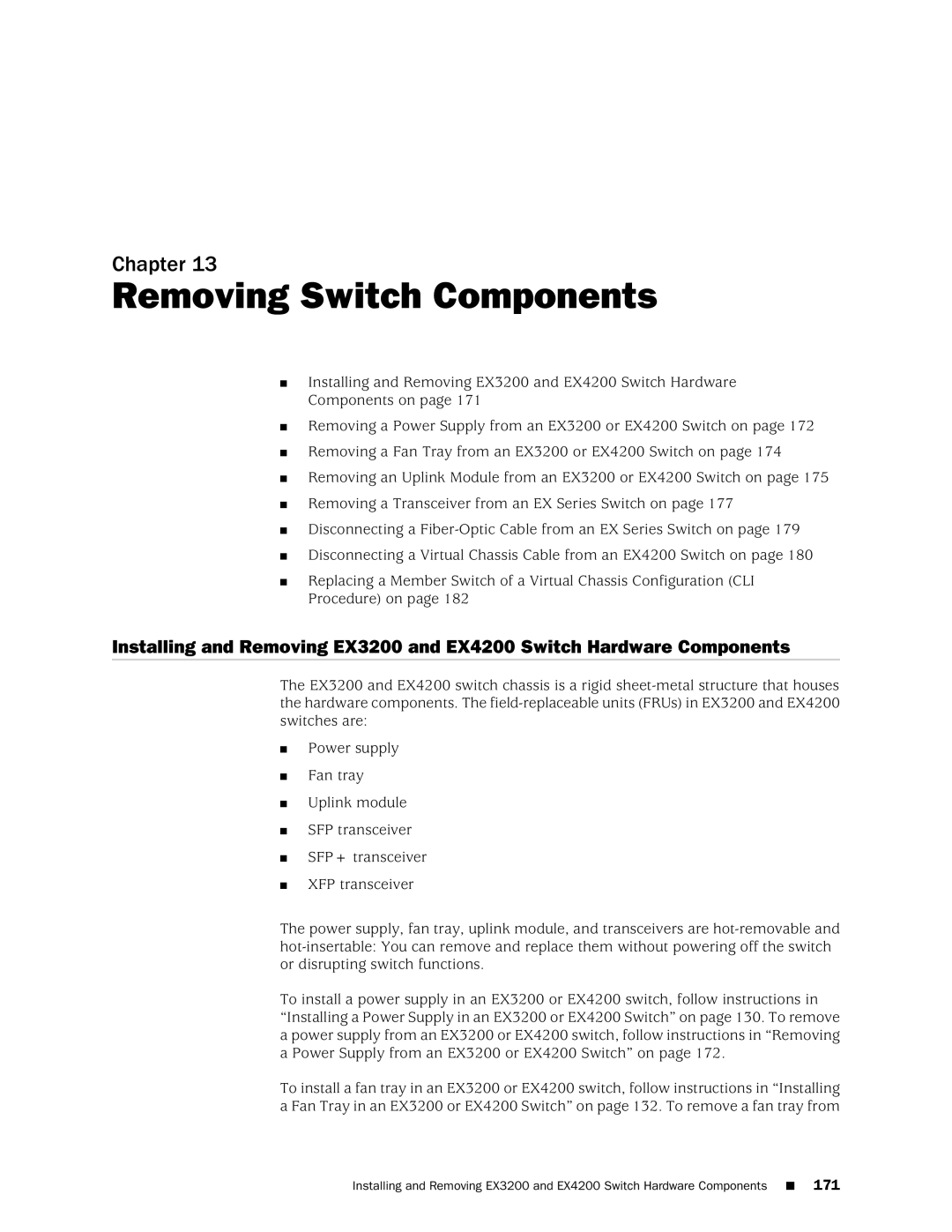 Juniper Networks EX4200, EX3200 manual Chapter 