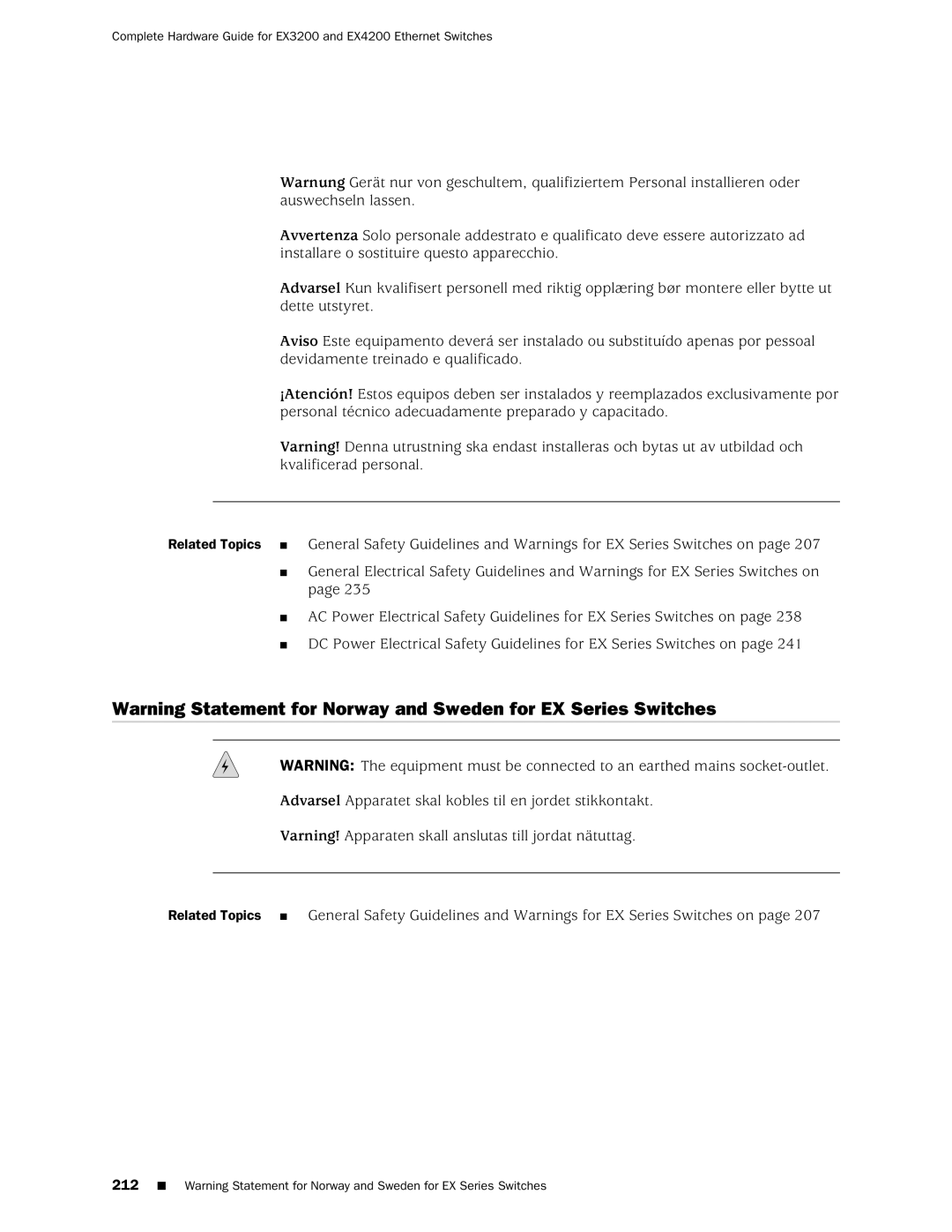 Juniper Networks EX3200, EX4200 manual 