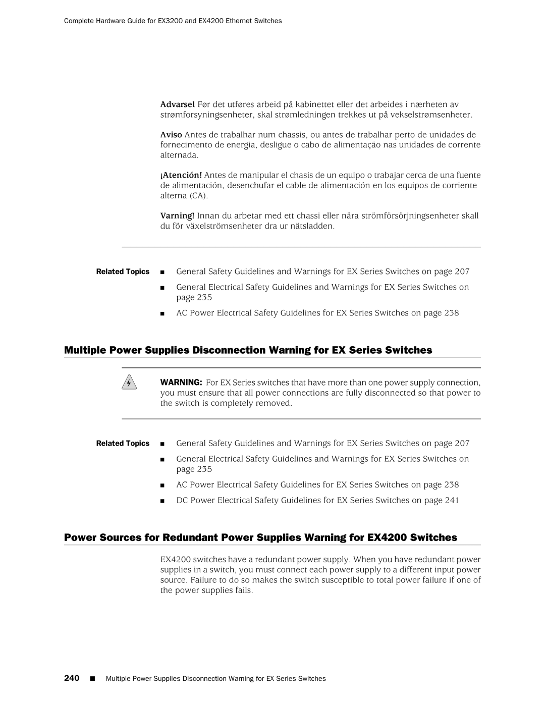 Juniper Networks EX3200, EX4200 manual 