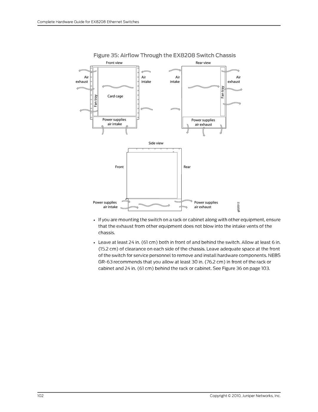 Juniper Networks EX8208 manual Copyright 2010, Juniper Networks, Inc 