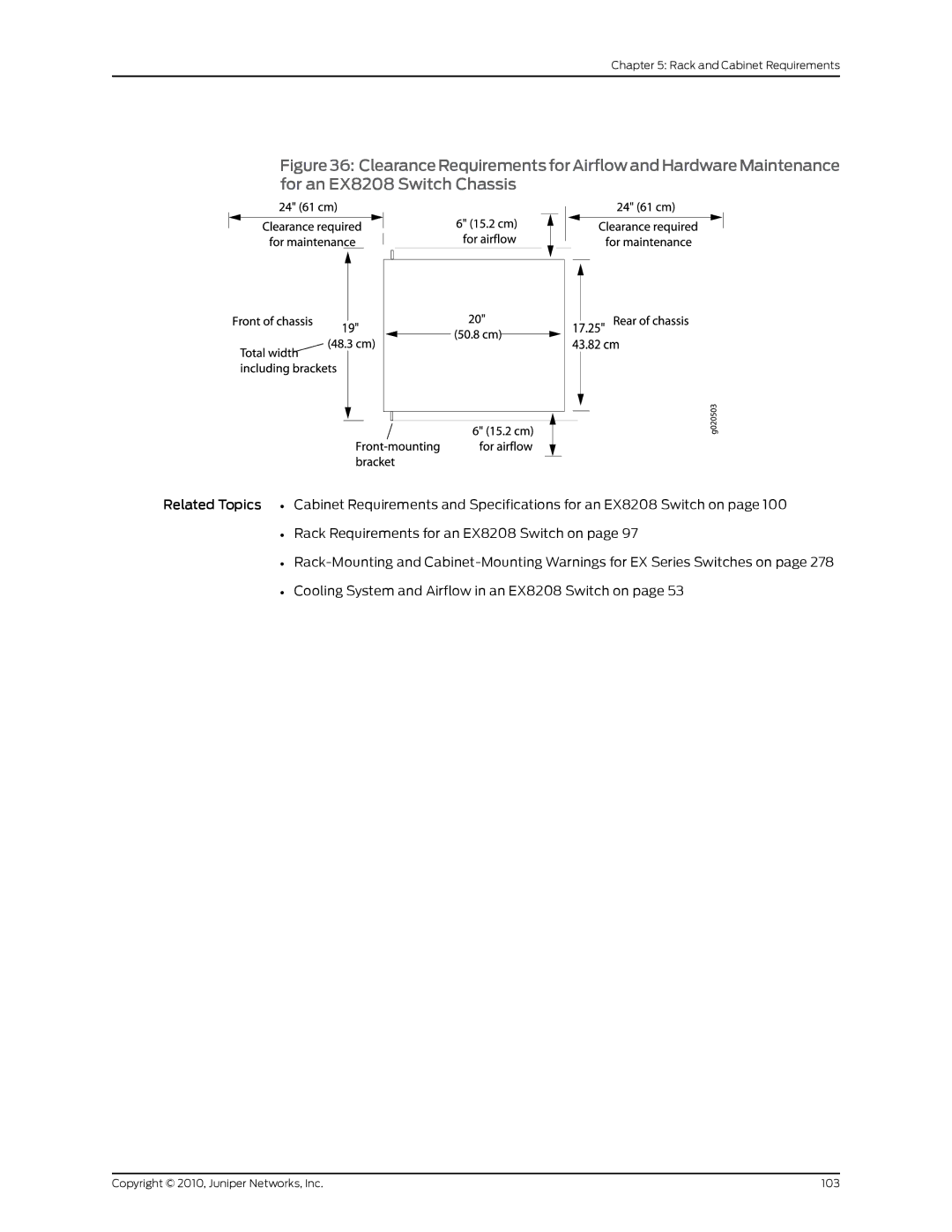 Juniper Networks EX8208 manual Copyright 2010, Juniper Networks, Inc 103 