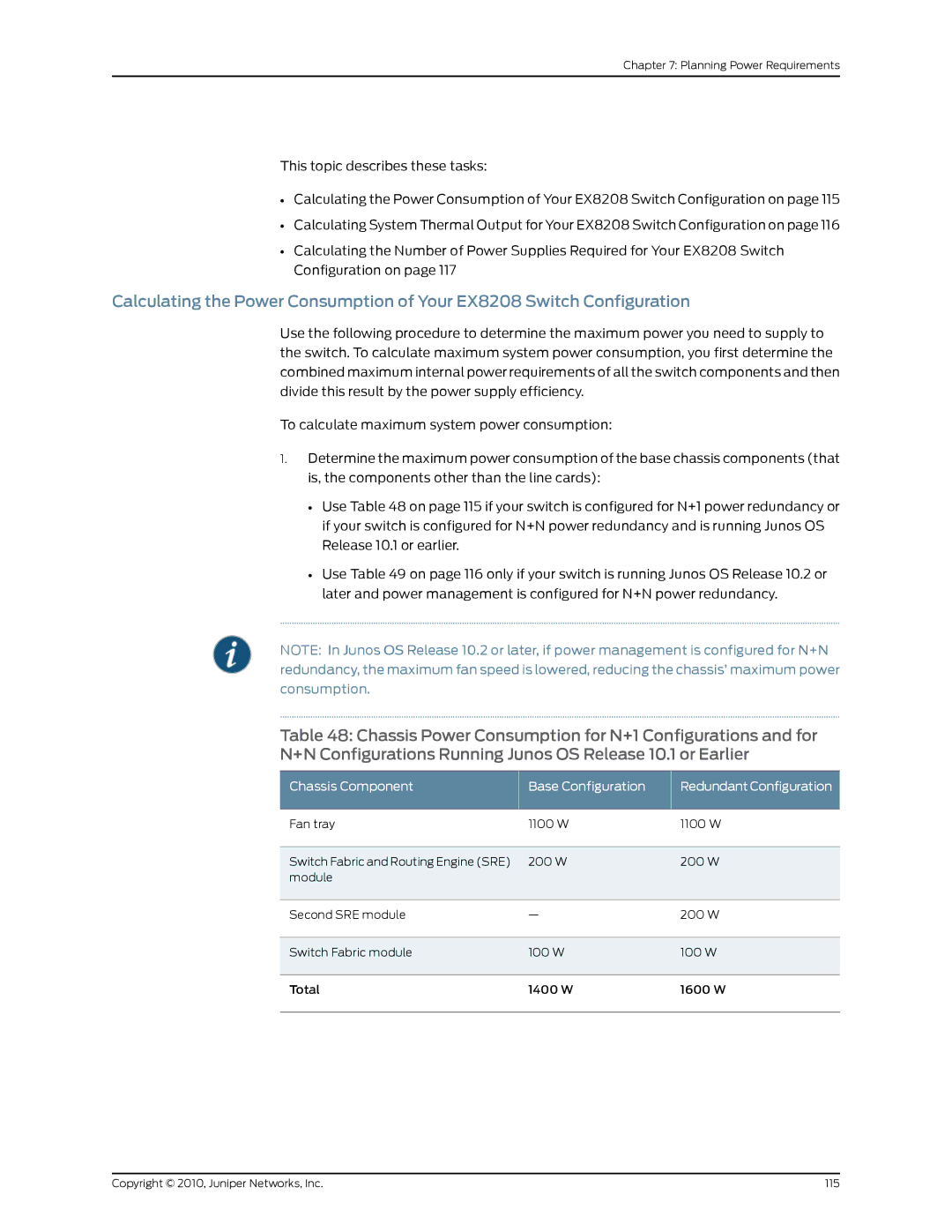 Juniper Networks EX8208 manual Chassis Component Base Configuration RedundantConfiguration 