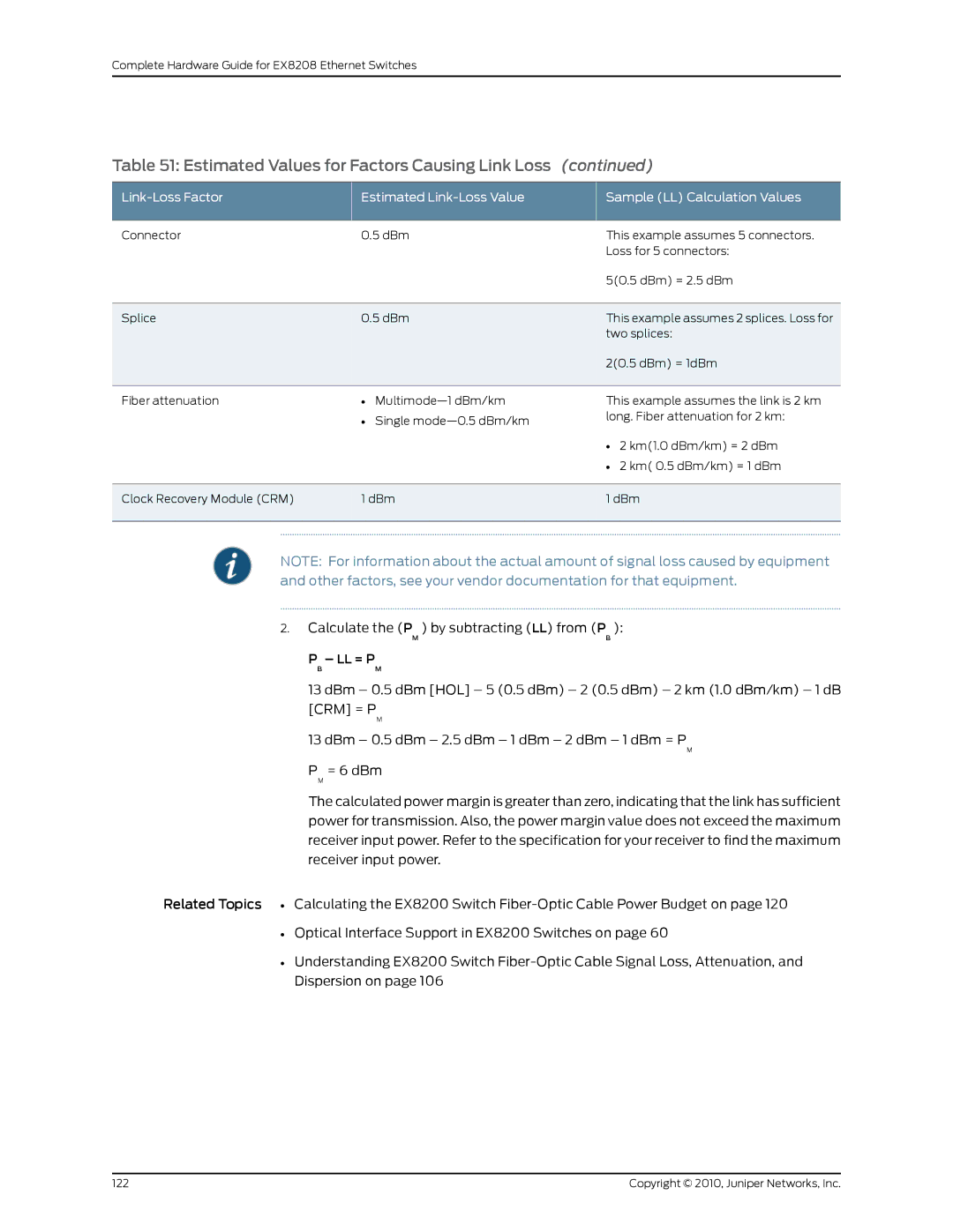 Juniper Networks EX8208 manual 122 