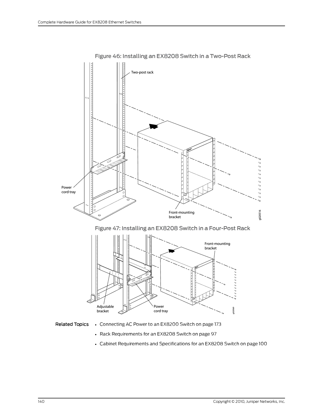 Juniper Networks EX8208 manual Copyright 2010, Juniper Networks, Inc 