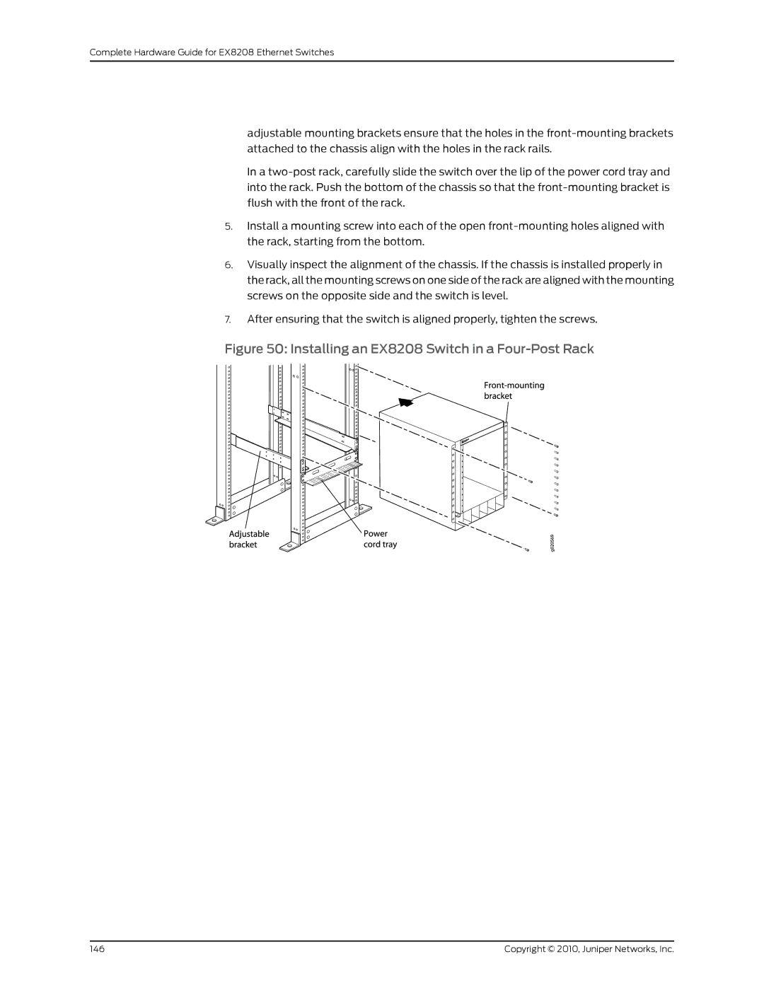 Juniper Networks EX8208 manual Copyright 2010, Juniper Networks, Inc 