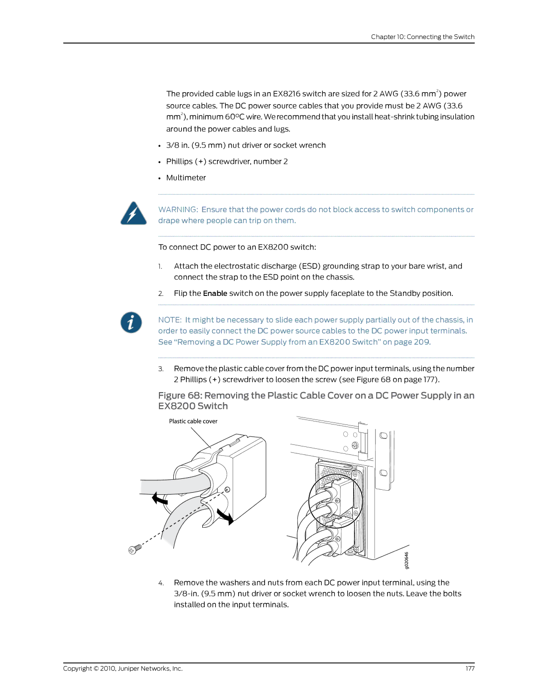 Juniper Networks EX8208 manual Copyright 2010, Juniper Networks, Inc 177 