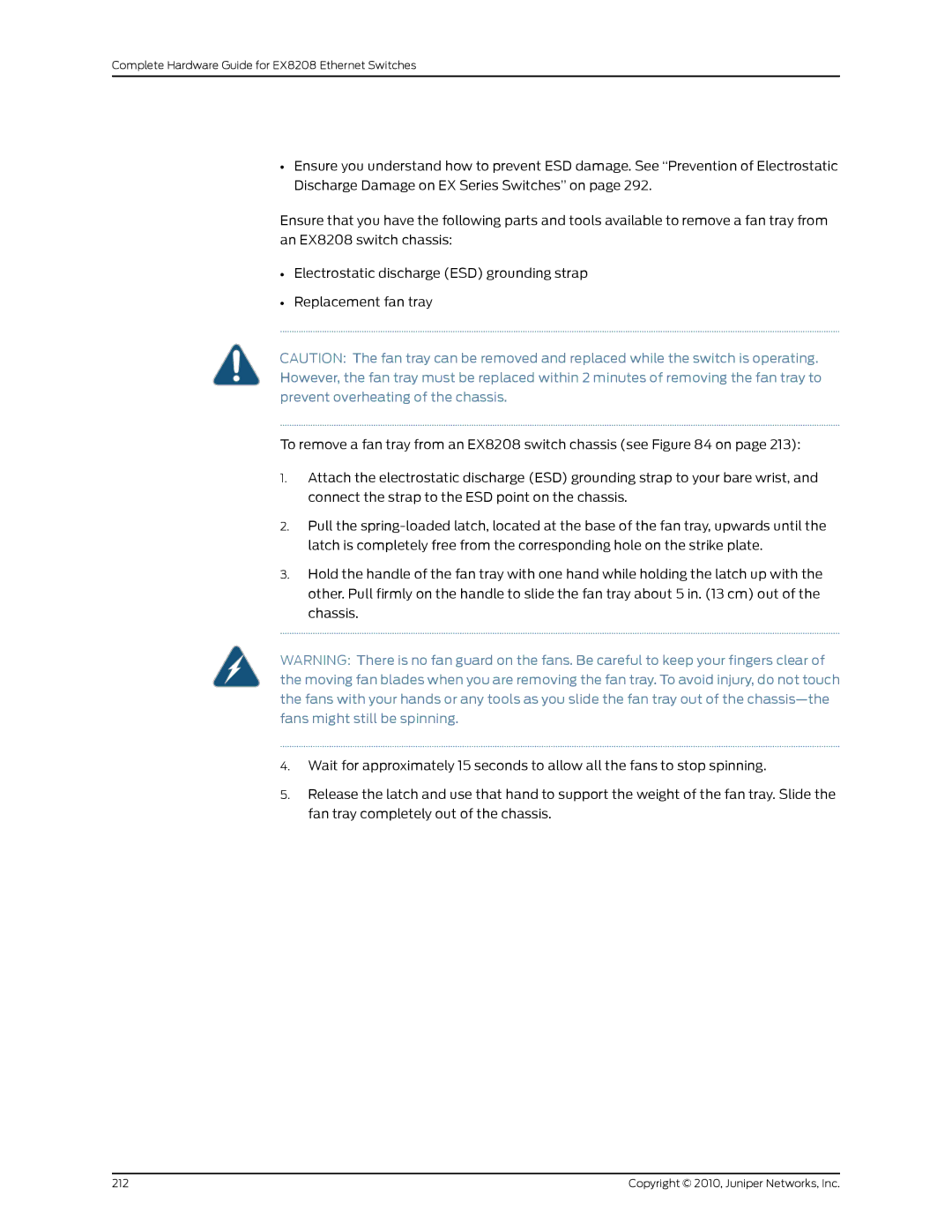 Juniper Networks EX8208 manual 212 