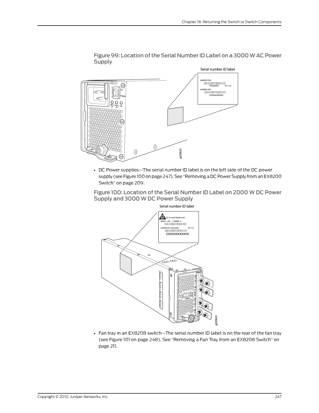 Juniper Networks EX8208 manual Copyright 2010, Juniper Networks, Inc 247 