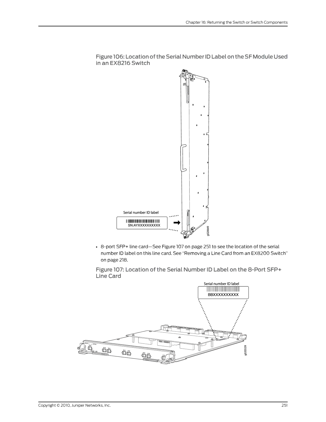 Juniper Networks EX8208 manual Copyright 2010, Juniper Networks, Inc 251 