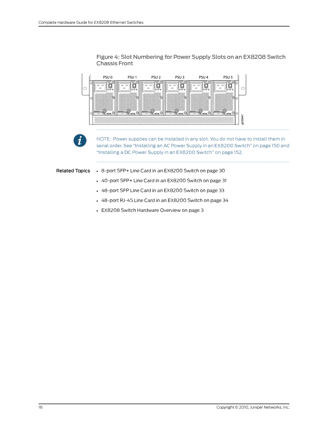 Juniper Networks manual Complete Hardware Guide for EX8208 Ethernet Switches 