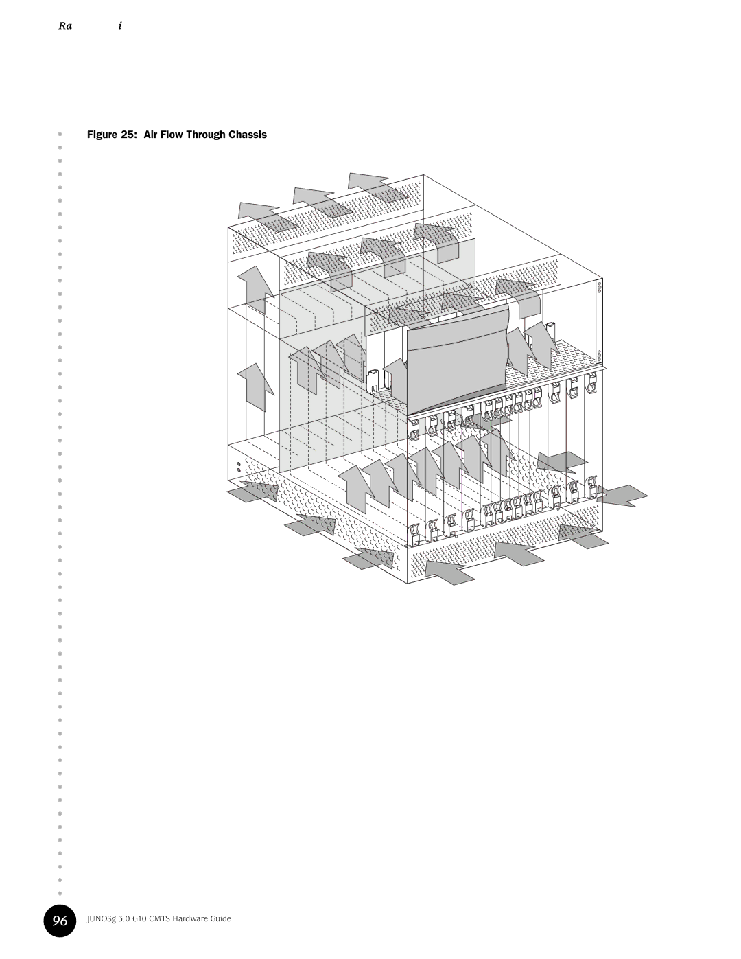 Juniper Networks G10 CMTS manual Air Flow Through Chassis 