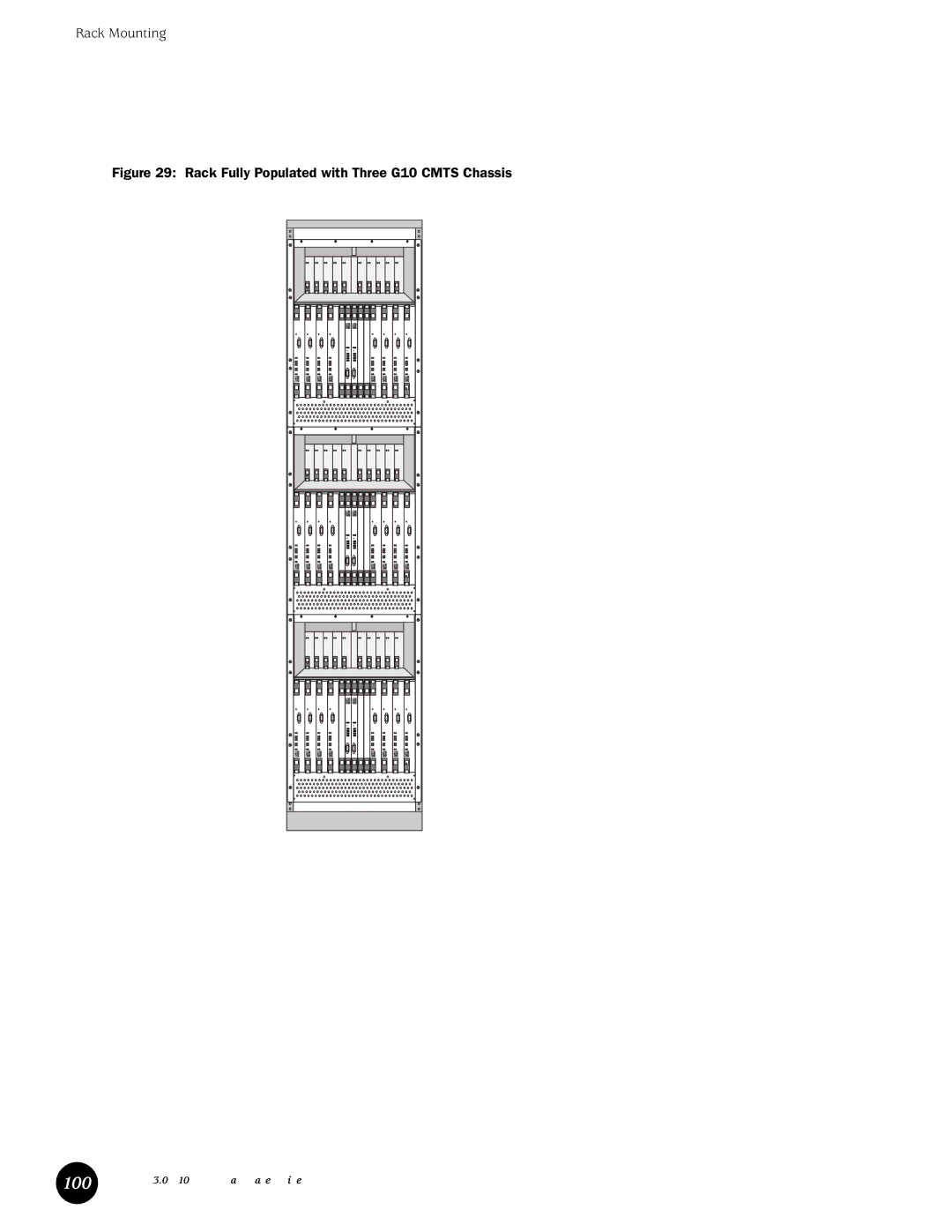 Juniper Networks G10 CMTS manual 100, Rack Fully Populated with Three G10 Cmts Chassis 