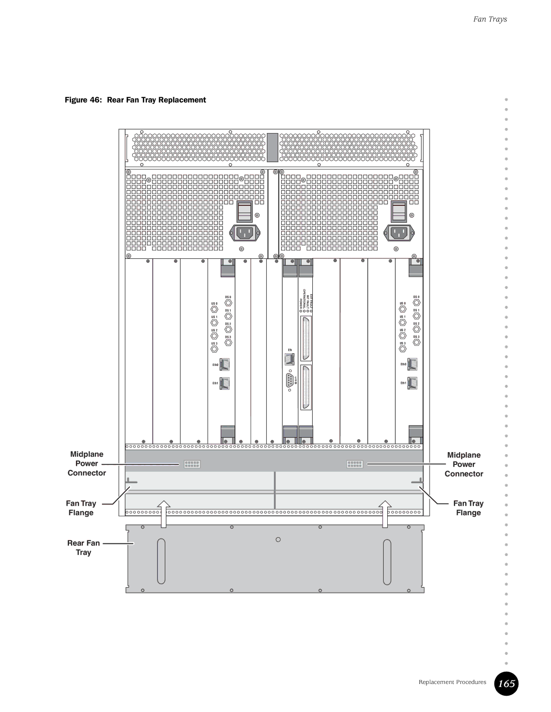 Juniper Networks G10 CMTS manual Rear Fan Tray Replacement 