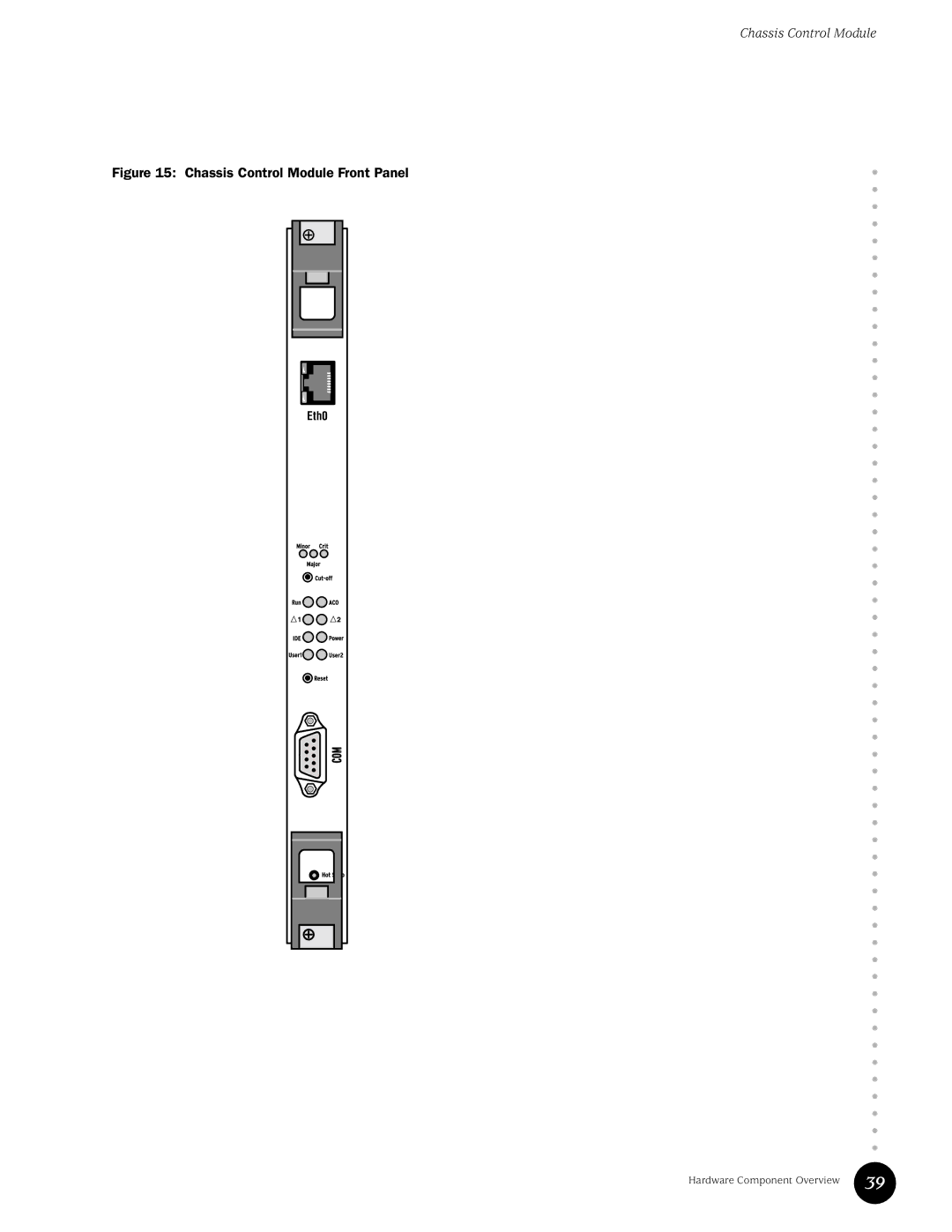 Juniper Networks G10 CMTS manual Chassis Control Module Front Panel 