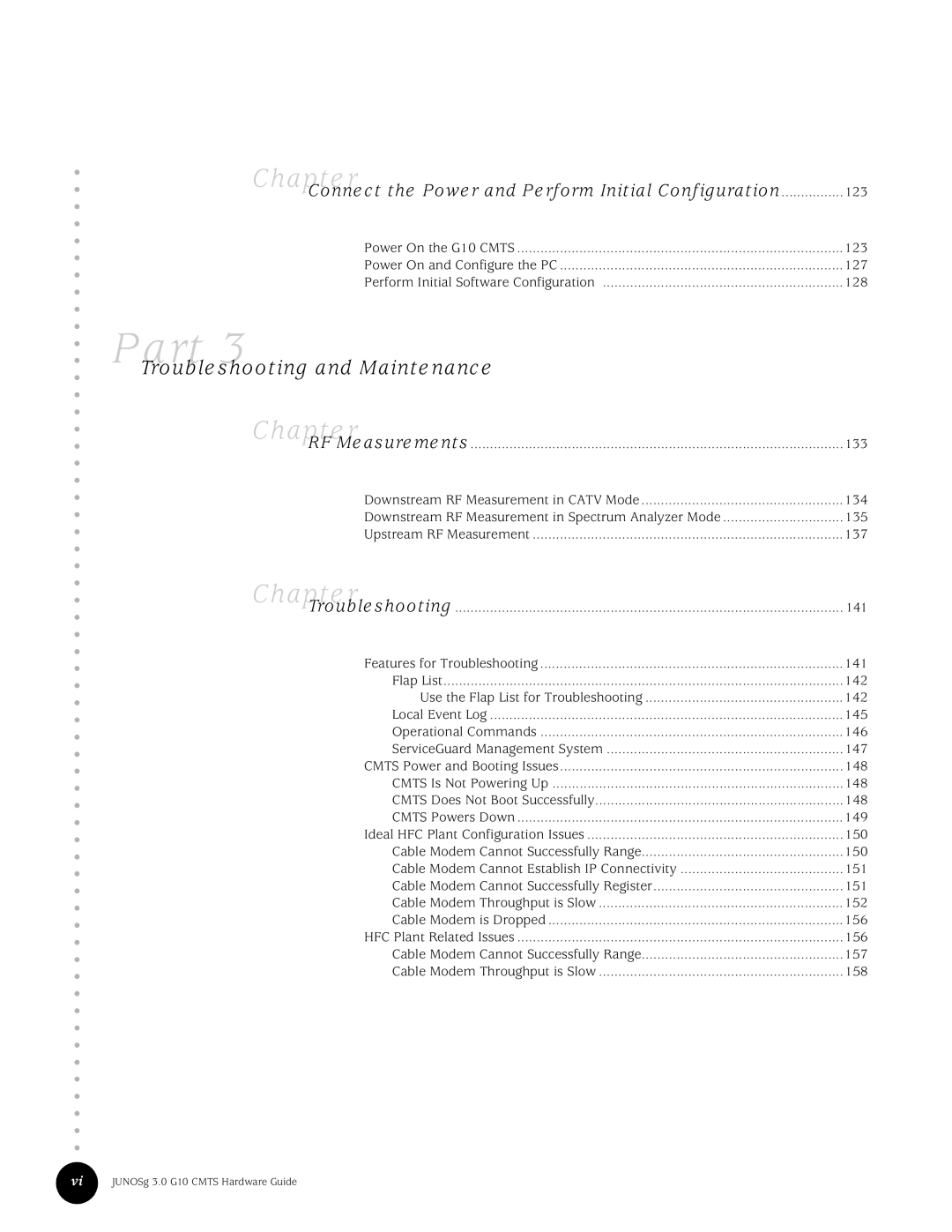 Juniper Networks G10 CMTS manual Part 