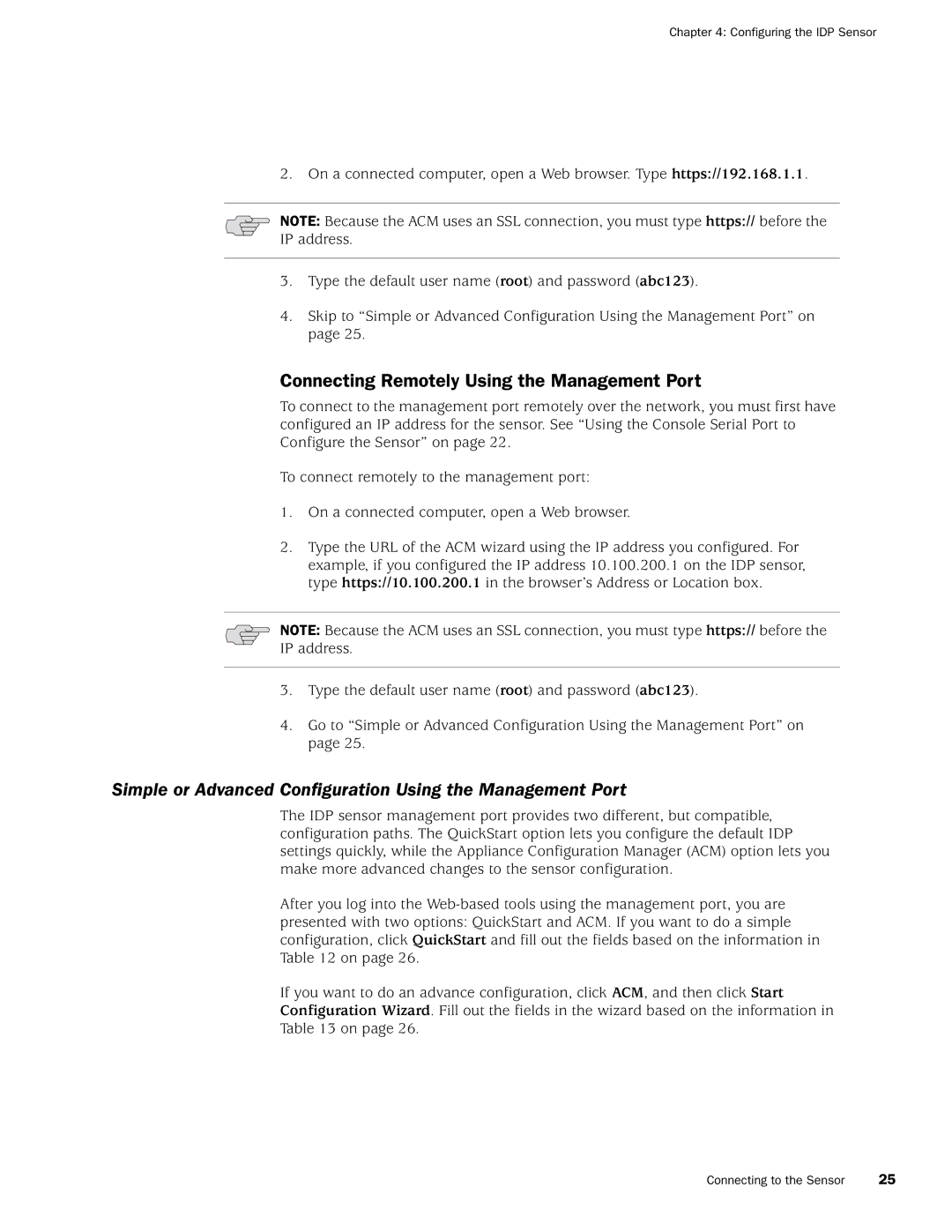 Juniper Networks IDP75, IDP250, IDP8200, IDP 800 manual Connecting Remotely Using the Management Port 