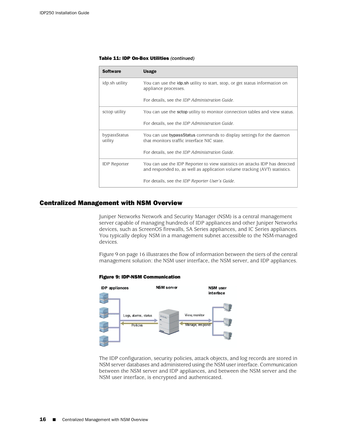 Juniper Networks IDP250 manual Centralized Management with NSM Overview 