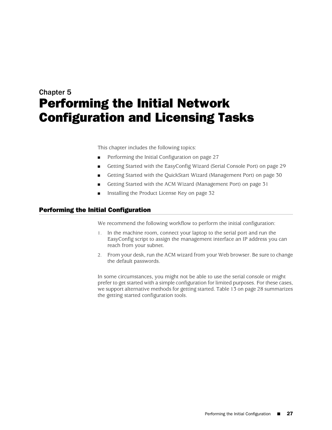 Juniper Networks IDP250 manual Performing the Initial Configuration 