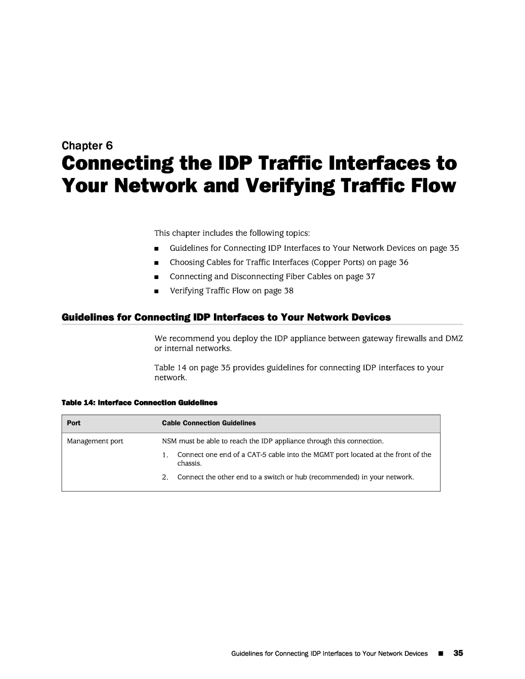 Juniper Networks IDP250 manual Chapter, This chapter includes the following topics 
