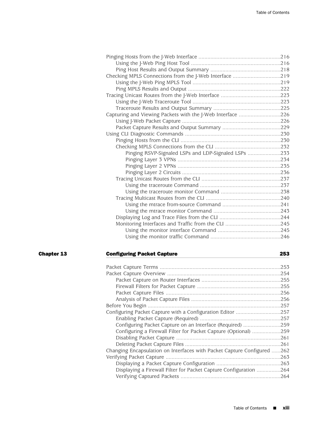 Juniper Networks J-Series manual Xiii 