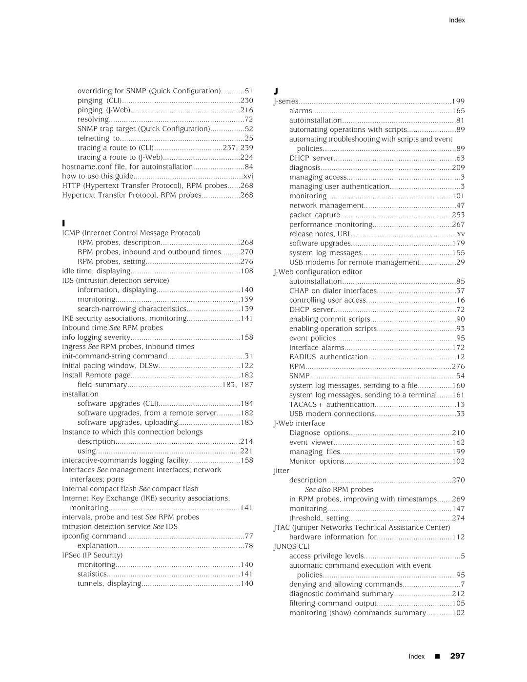 Juniper Networks J-Series manual Snmp 